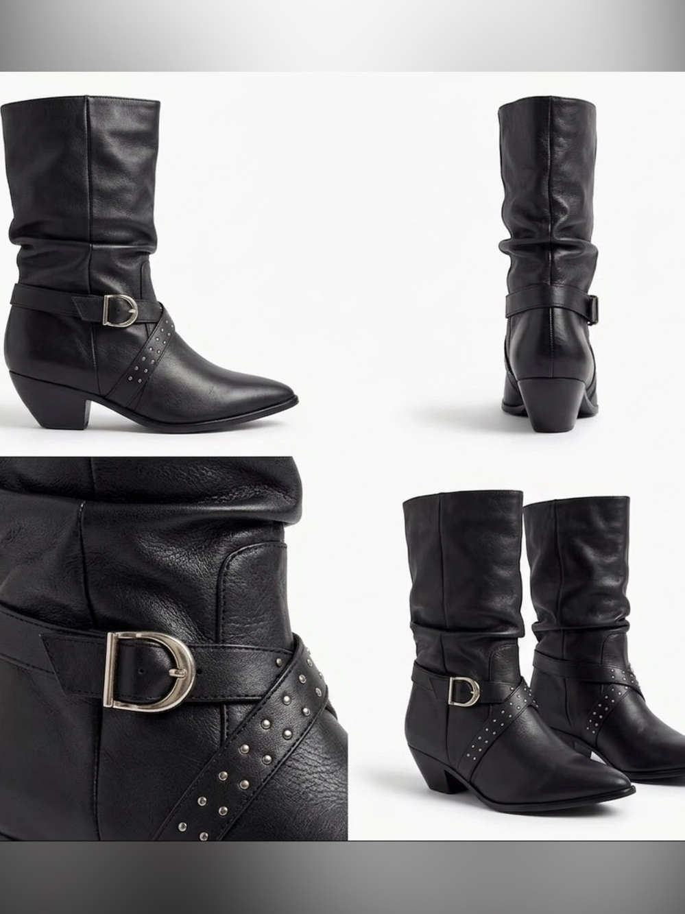 Black Leather Women's Boots